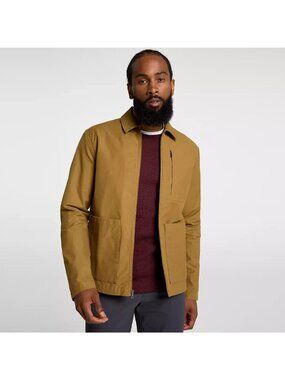VRST Mens Limitless Canvas Chore Jacket Brown Spice Water Repellent Zip Medium